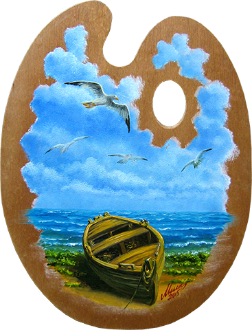 Palette - Boat on the shore