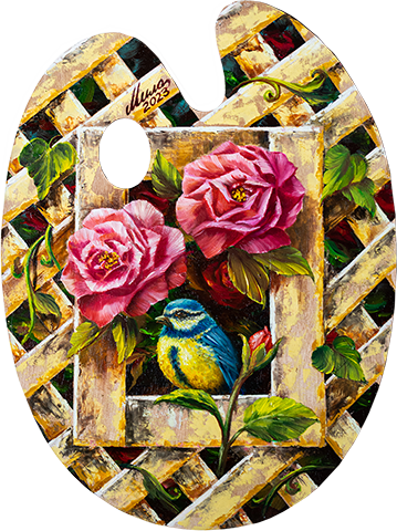 Palette - The garden with the titmouse