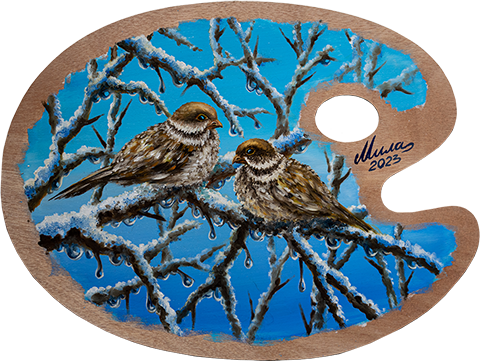 Palette - Sparrows in the winter