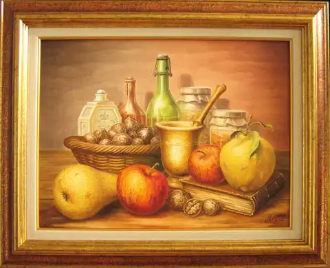 Still Life — Grandma’s Preserves (Grapes / Apples / Quince / Pear)