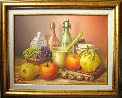 Still Life — Grandma’s Preserves (Grapes / Apples / Quince / Jam)